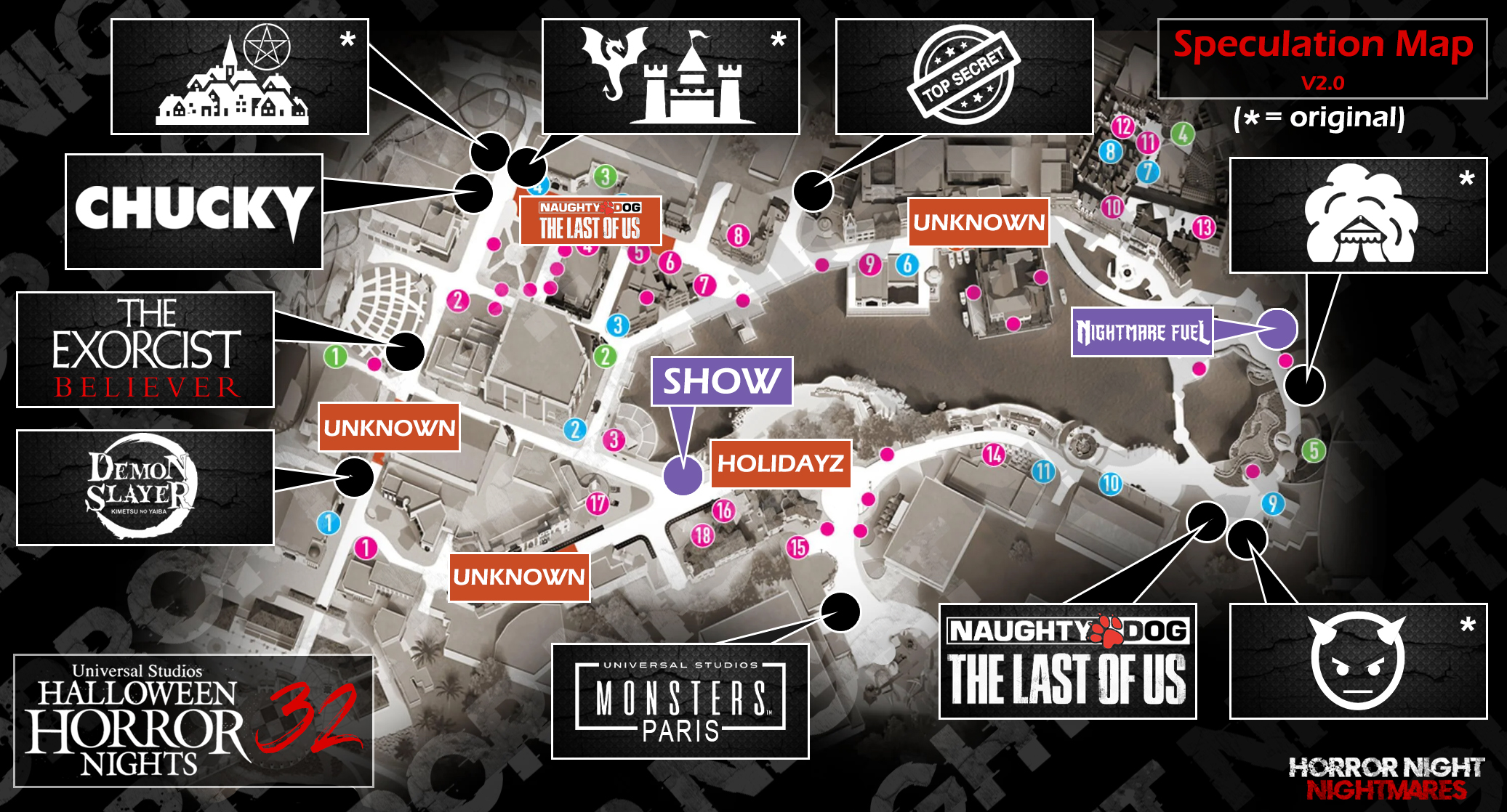 "Unofficial" Event Map Just Released For Halloween Horror Nights 2023